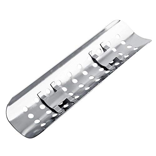 Keenso درع حرارة العادم للدراجات النارية من كينسو، غطاء واقي حراري عالمي للدراجات النارية مع 2 مشبك من الفولاذ المقاوم للصدأ لقطر أنبوب 50mm-70mm (فضي) - Image 5