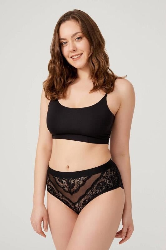 COTTONHILL Lace Transparent Back Plus Size Bikini Panties 3-Pack-3  - Image 4