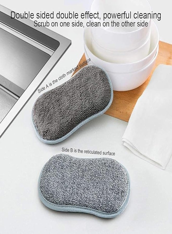 Vortipu Multi-Purpose Scrub Sponges for Kitchen Non-Scratch Microfiber Sponge Along with Heavy Duty Scouring Power - Effortless Cleaning of Dishes, Pots and Pans All at Once (Pack of 6) - Image 5