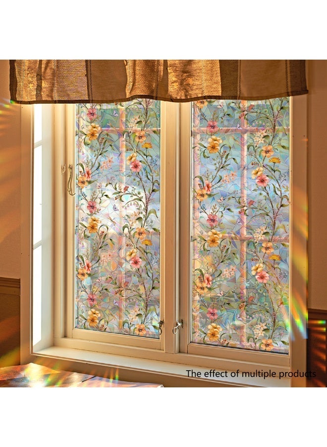 1pcs Non-Adhesive Window Privacy Film, Creative Pattern Static Cling Stickers, Decorative Window Clings，Suitable For Bathrooms And Rooms - Image 1