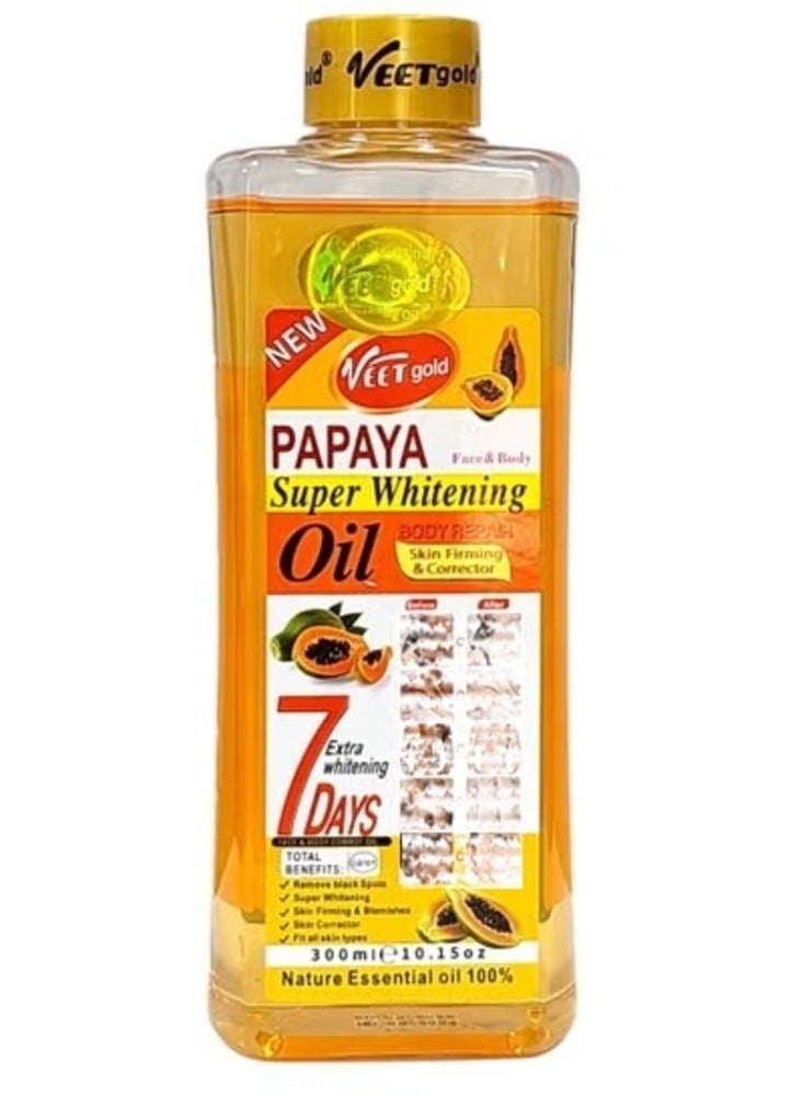 Veet gold Papaya Super Whitening Body Repair Oil 300ml