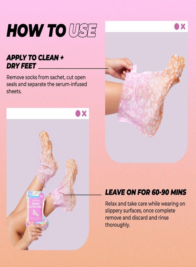 Vitamasques Ultra Peel Exfoliating Foot Mask, with Coconut & Pineapple Extract (Pack of 3) - Image 4