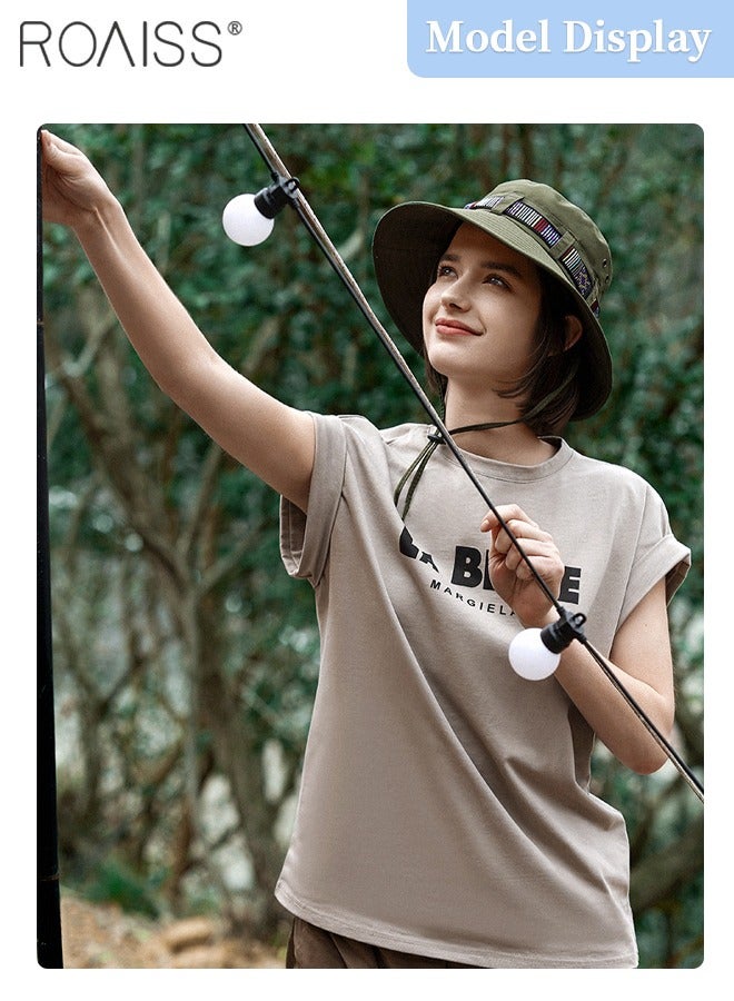 roaiss Outdoor Anti-UV Sun Hat, UPF50+ Sun Protection Sports Climbing Beach Sun Cap with Colorful Ribbons, Breathable Sun Protection Suitable for Men and Women - Image 2