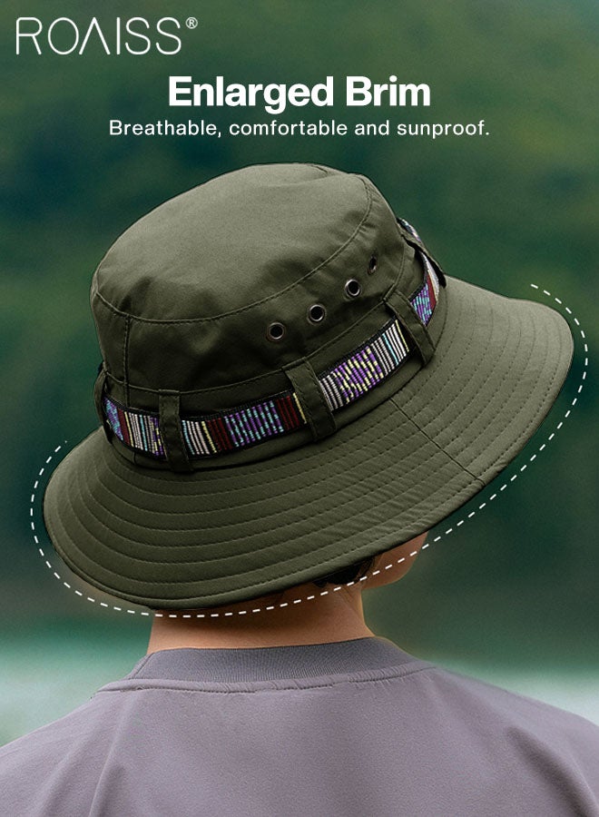 roaiss Outdoor Anti-UV Sun Hat, UPF50+ Sun Protection Sports Climbing Beach Sun Cap with Colorful Ribbons, Breathable Sun Protection Suitable for Men and Women - Image 5
