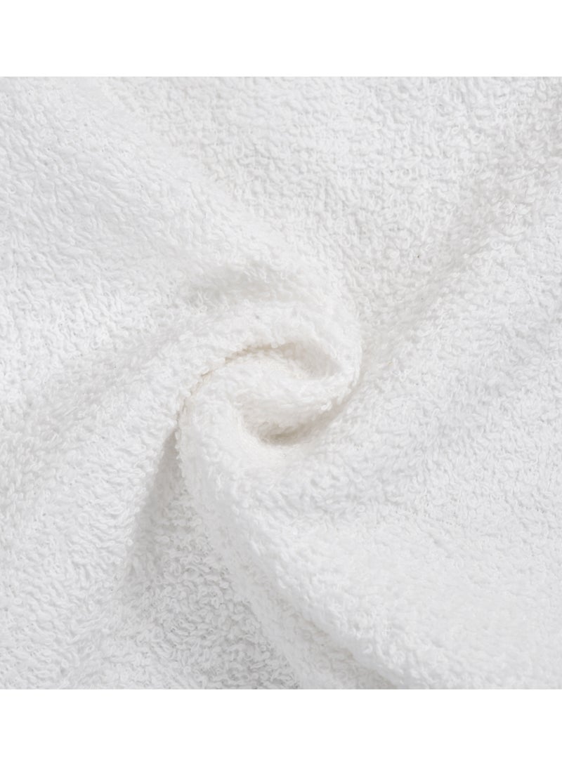 AURIO Premium 6-Piece 100% Cotton Face Towel Set – Super Soft, Highly Absorbent 30x30 cm Washcloths – Multi-Purpose Small Hand Towels for Bathroom, Spa, Gym, and Skincare – Crisp White with Classic Dobby Border - Image 2