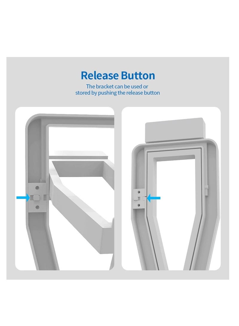 KASTWAVE VR Stand, Organizer, and Display Stand for Oculus Quest 2/Quest/Meta/Rift/Rift S/PS VR Headset and Touch Controllers (White) - Image 2