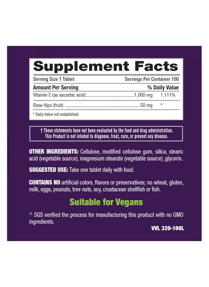 iRemedies Ivitamin c-1000mg, 100 Tablets, 100 Servings  - Image 2