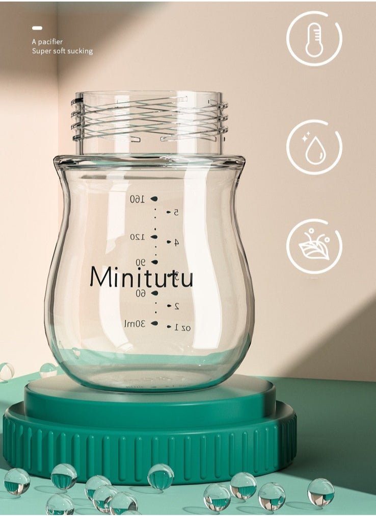 Minitutu - Newborn glass bottle Baby feeding bottles 160ml - Image 1