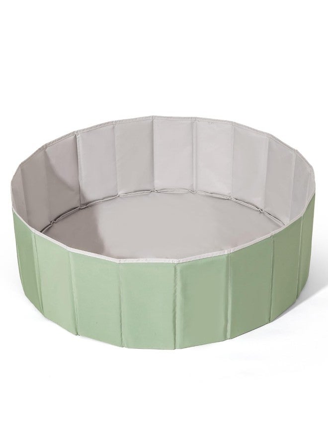 TRENDPLAY حوض كرات تريند بلاي للأطفال الصغار والرضع والكلاب، خيمة لعب قابلة للطي، حظيرة لعب للزحف، حوض كرات، بيت لعب مع حقيبة تخزين، مناسب لأعياد ميلاد الأولاد والبنات، لون أخضر فاتح - Image 1