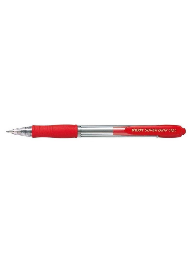 PILOT - Pilot Super Grip Red Retractable Clicker Pen Medium 1.0 - Image 1