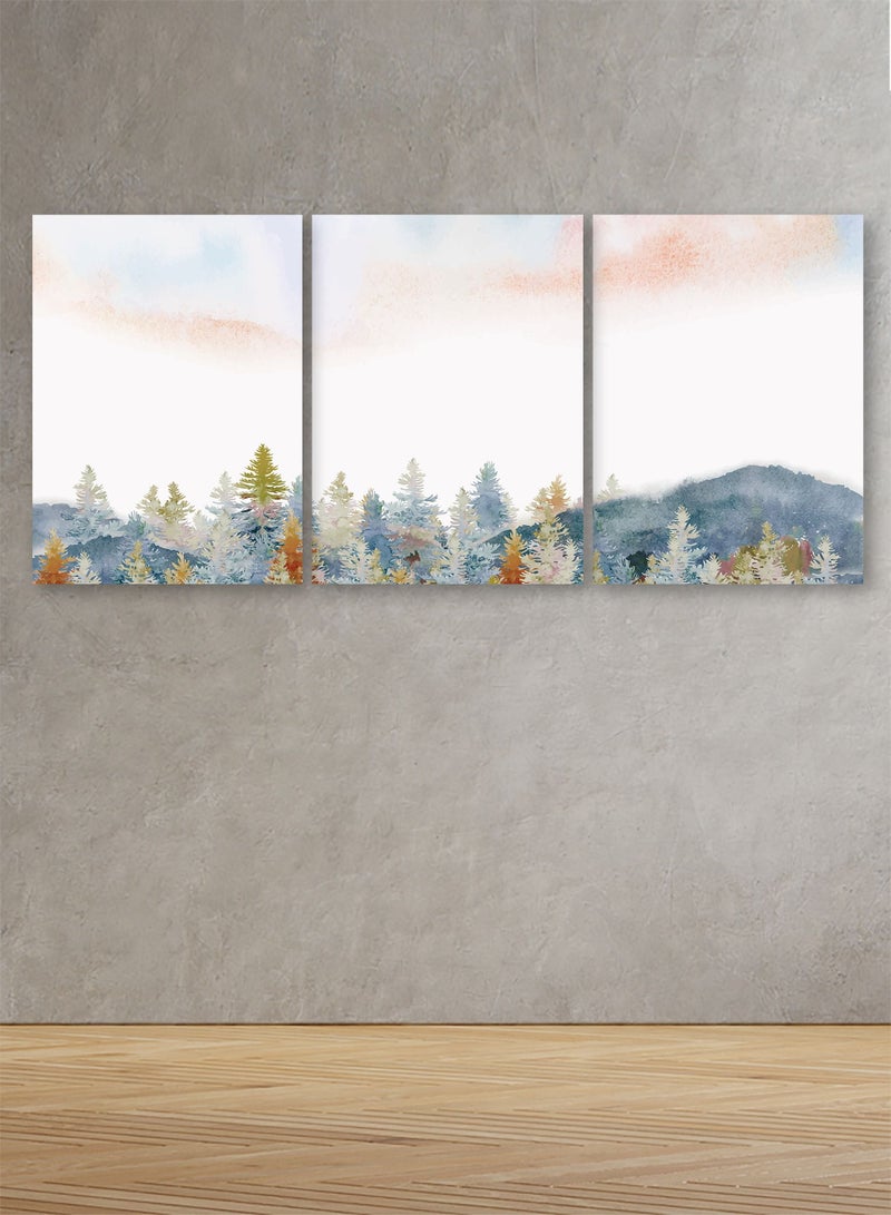 Marktna Decorative Wall Art Painting With A Nature Design, 3 Pieces, Size 120x60cm - Image 1