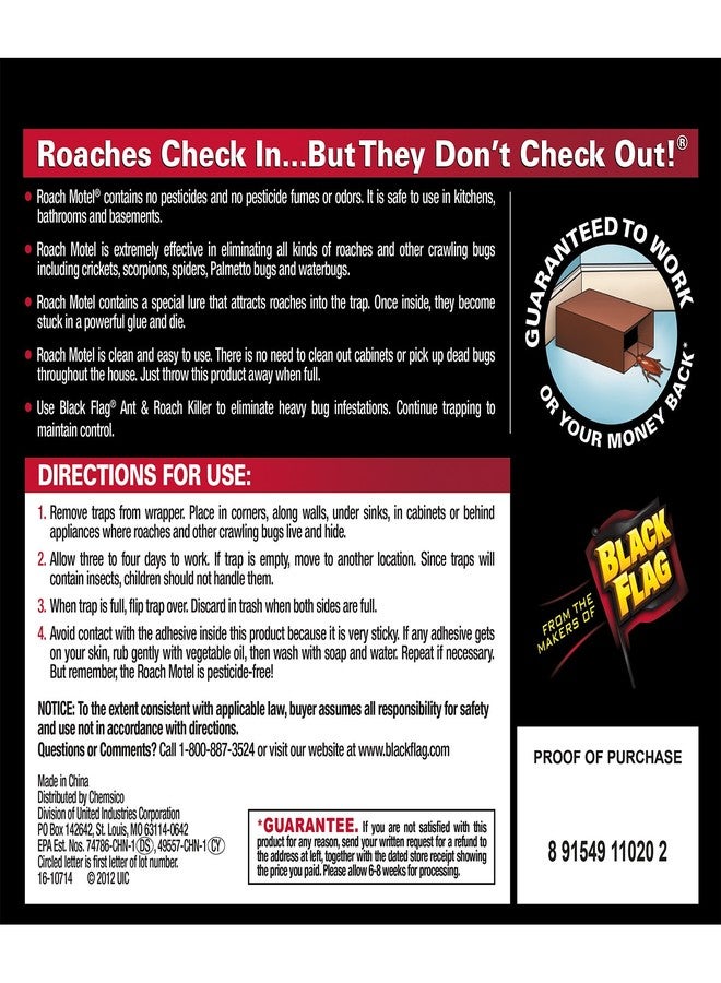 Black Flag Roach Motel Traps 2 Count, Contains No Pesticides, Hides Dead Bugs - Image 2