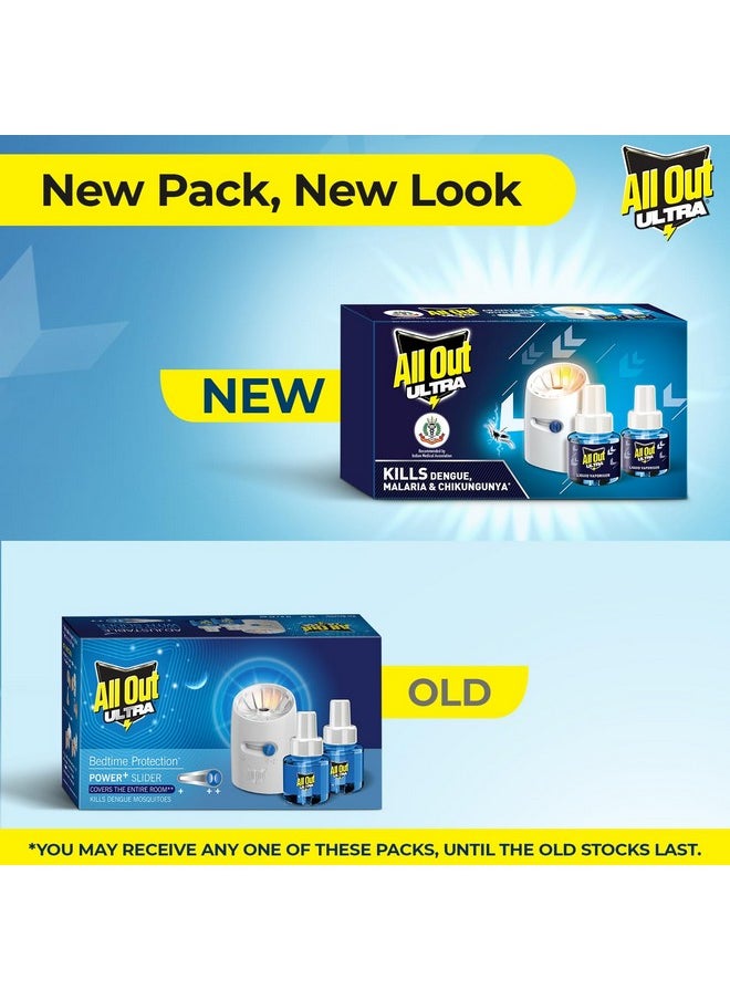 All Out - Ultra Mosquito Repellant Combi Pack (Machine + Pack Of 2 Refills) | Kills Dengue Mosquitoes, Liquid - Image 1