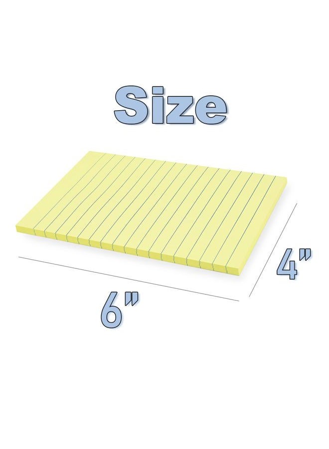 Vanpad (12 Pack) Sticky Notes 4X6 in Yellow Stickies Super Sticking Power Memo Pads Strong Adhesive - Image 3