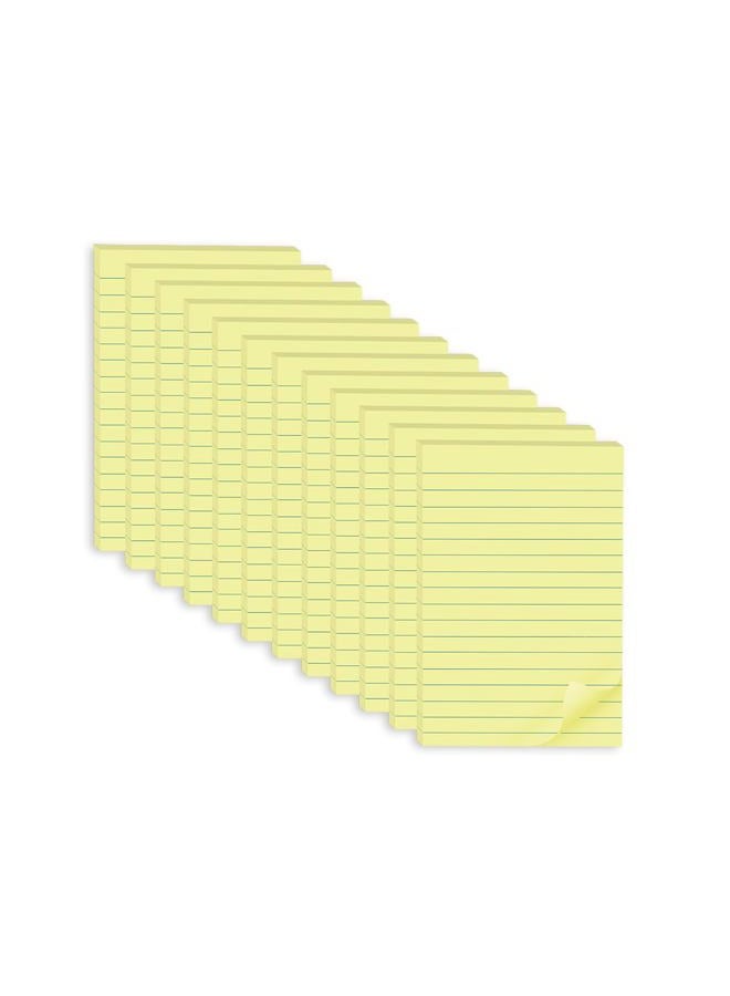 Vanpad (12 Pack) Sticky Notes 4X6 in Yellow Stickies Super Sticking Power Memo Pads Strong Adhesive - Image 1