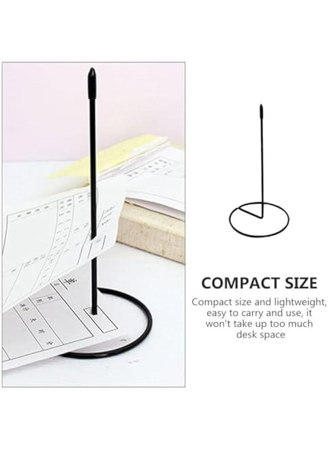 Generic - Stainless Steel Desk Check Receipt Holder Needle Ticket Spindle Menu Storage Spike Bill Inserter Note HolderHolder. - Image 1