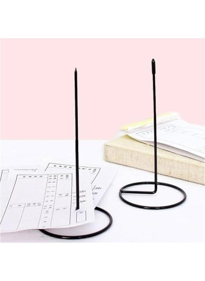 Generic - Stainless Steel Desk Check Receipt Holder Needle Ticket Spindle Menu Storage Spike Bill Inserter Note HolderHolder. - Image 1