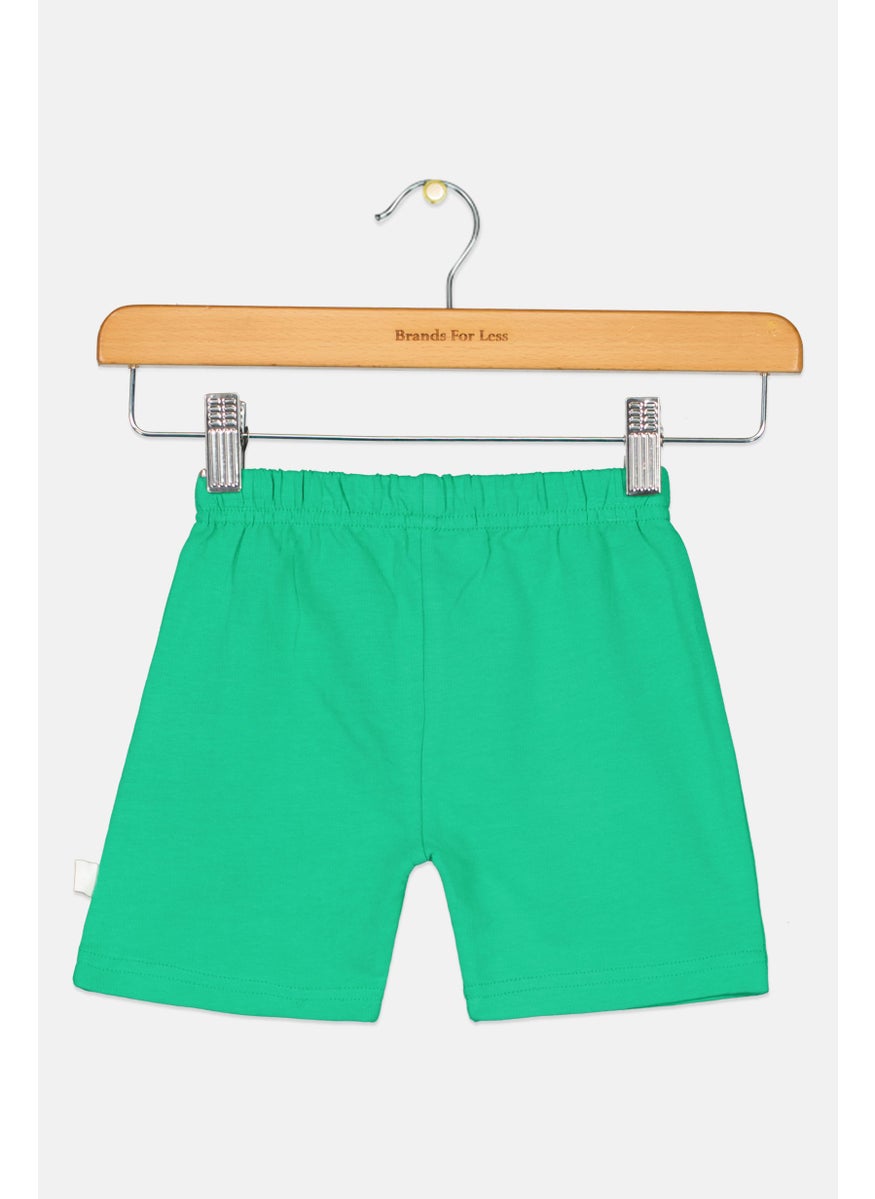 Cheekee Munkee - Toddlers Boy Brand Logo Short, Green - Image 1