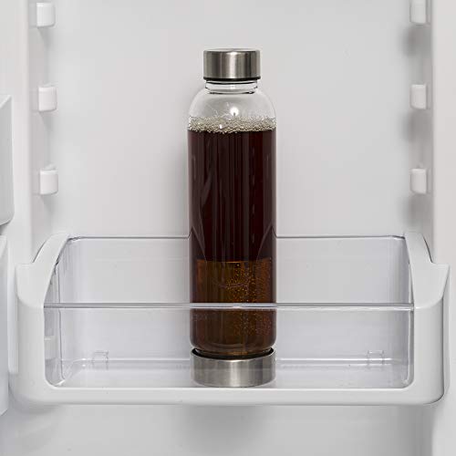 Primula Cold Brew Travel Bottle with Black Insulating Neoprene Sleeve - Borosilicate Glass and Stainless Steel Mesh Core - Dishwasher Safe - 19 Oz. - Clear - Image 4