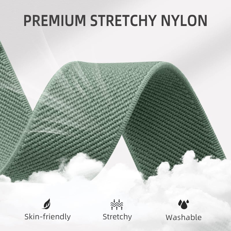 DaQin Elastic Sport Nylon Band Compatible with Fitbit Versa 2 Watch Bands Women Men, 5 Pack Adjustable Stretchy Solo Loop Wristband for Versa/Versa Lite/SE/Fitbit Versa 2 Bands Women of Smartwatch - Image 4