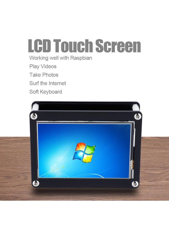 Thoraya 4.0Inch LCD 480x320 Touch Control LCD Display Screen Black Acrylic Case for Raspberry Pi  - Image 3