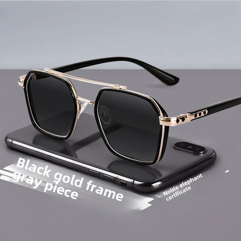 Generic Polarized Photochromic Sunglasses Unisex UV Protection Black gold box does not change color 