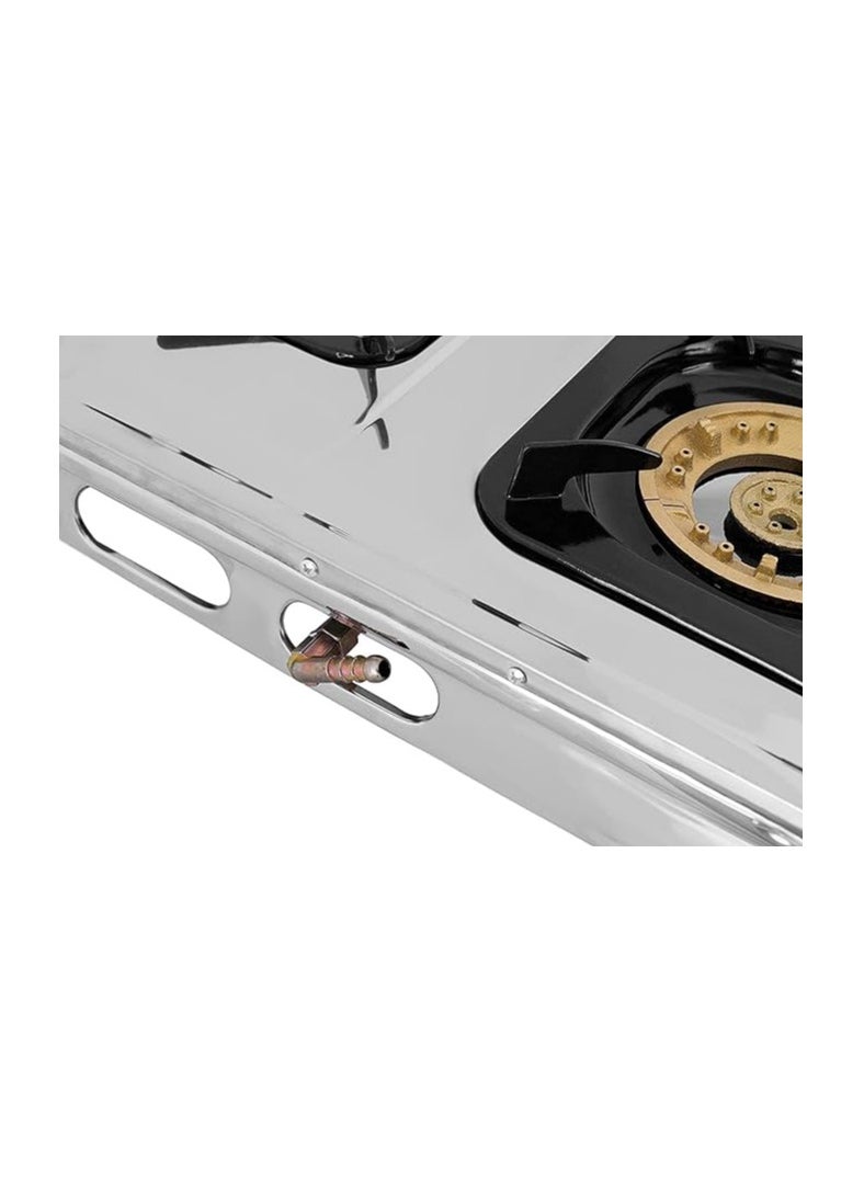 AKA - Akai 3-burner gas cooker, silver color - 3 flat burners - Image 1