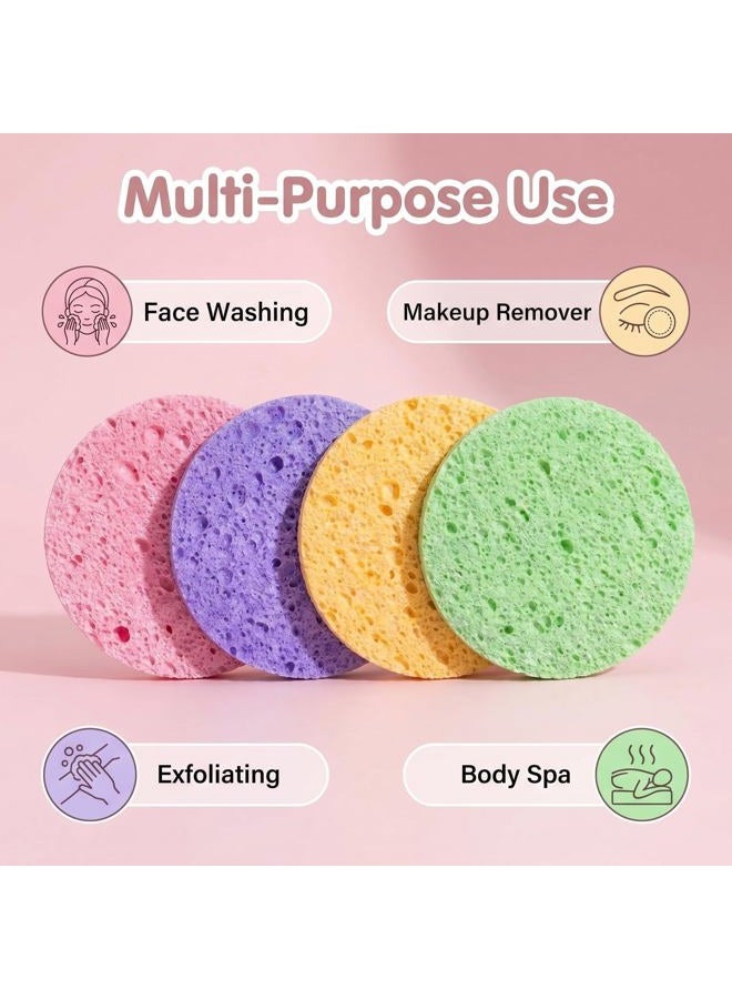 BS Mall Gentle Exfoliating Facial Sponges - 80-Count Reusable Cotton Pads for Face Cleansing, Makeup Removal & Spa Skincare, Soft Travel-Friendly Face Removing Dead Skin with Multi-Purpose Daily Use - Image 5