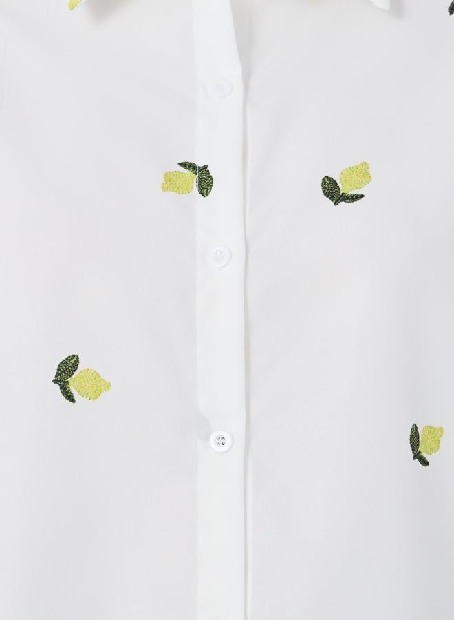 تايك تو قميص واسع بأكمام طويلة وطبعة شاملة - Image 3