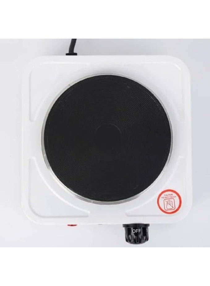 Electric Heater with All-Metal Body and Non-Stick Surface, Adjustable Temperature Control, Portable 1-Burner Hot Plate for Travel and Emergency Cooking, Overheat Protection (Large 1000W) - Image 4