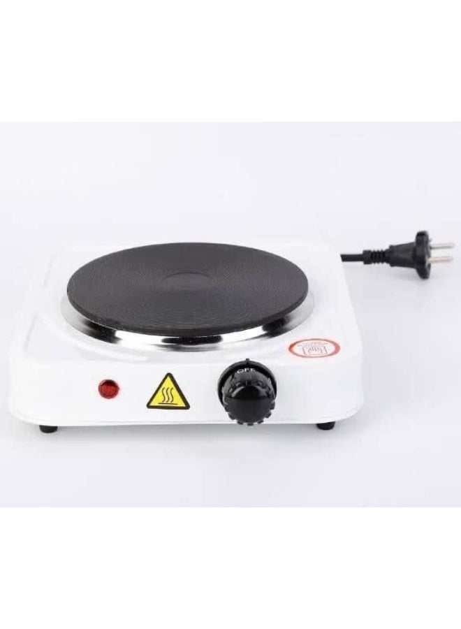 Electric Heater with All-Metal Body and Non-Stick Surface, Adjustable Temperature Control, Portable 1-Burner Hot Plate for Travel and Emergency Cooking, Overheat Protection (Large 1000W) - Image 3