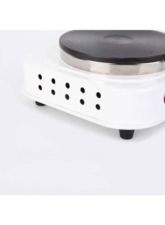 Electric Heater with All-Metal Body and Non-Stick Surface, Adjustable Temperature Control, Portable 1-Burner Hot Plate for Travel and Emergency Cooking, Overheat Protection (Large 1000W) - Image 1