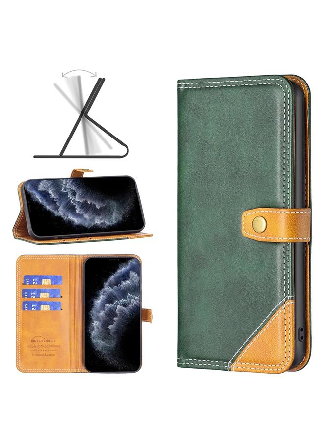 Zaboon Case For iPhone 11 Pro Color Matching Double Sewing Thread Leather Case - Image 1