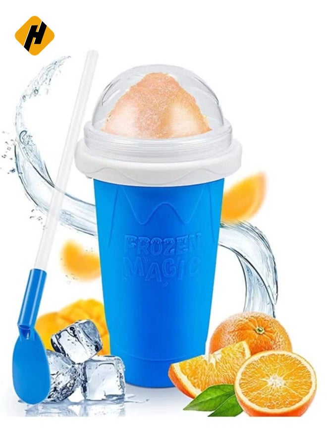 HuHa - Magic Slushy Maker Squeeze Cup, Portable Silica Freeze Mug for Milkshake Slush and Ice Cream Smoothie, Quick Frozen Smoothies Slushy Ice Cream Maker with Dome Lids - Image 1