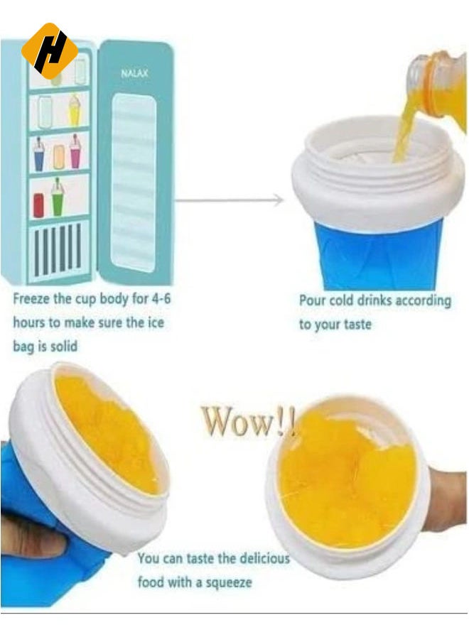 HuHa - Magic Slushy Maker Squeeze Cup, Portable Silica Freeze Mug for Milkshake Slush and Ice Cream Smoothie, Quick Frozen Smoothies Slushy Ice Cream Maker with Dome Lids - Image 1