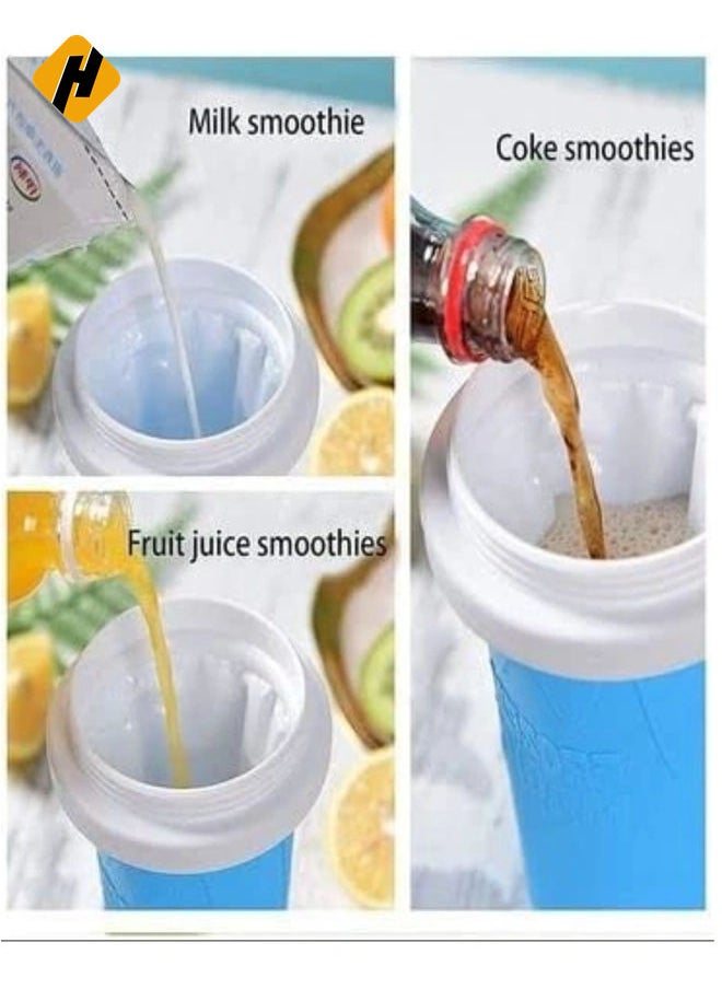 HuHa - Magic Slushy Maker Squeeze Cup, Portable Silica Freeze Mug for Milkshake Slush and Ice Cream Smoothie, Quick Frozen Smoothies Slushy Ice Cream Maker with Dome Lids - Image 1