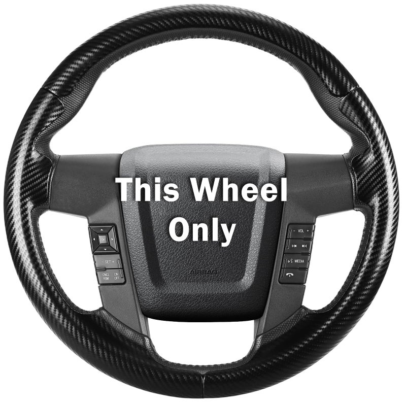 Aotoyou Steering Wheel Cover for Ford F150 2009-2014/ Ford Expedition 2015-2017, Car Steering Wheel Cover Protector Accessories for Ford (Matte Black) - Image 1