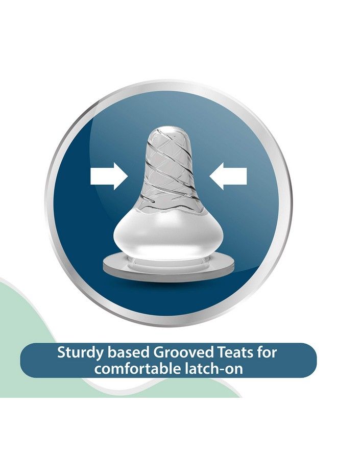 Luvlap حلمة رضاعة أساسية ذات عنق رفيع، قطعتان، تدفق متغير للأطفال من سن 9 أشهر فما فوق - Image 3