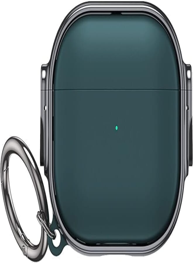 Next Next store AirPods Pro 2nd Generation Case 2022 Secure Buckle - Hybrid Material, Full Body Protective Cover for New AirPods Pro 2 - by Next store (Green/Black)