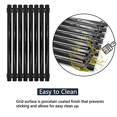 Hongso 16 13/16" Porcelain Grill Grates Replacement Parts for Charbroil Classic, Advantage 4 Burner 463436215 463420508 463461614 463460708 463439914, Kenmore 463420507, Master Chef, Thermos Gas Model - Image 5