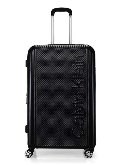 CALVIN KLEIN Waffle Hardside Spinner Luggage On Wheels, Ultra Lightweight ABS, 4 Double Wheels