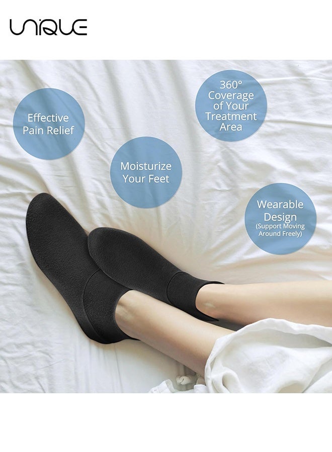 Unique 1 Pair Castor Oil Pack Wrap for Feet - Organic Castor Oil Pack Wrap for Toes Cotton for Women - Castor Oil Pack Kit for Feet Arthritis and Feet Tingling feet Cracking - Moisturizing Feet (Oil Not Include) - Image 4