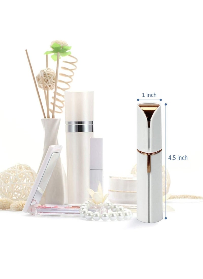 ELTRAZONE Electric Facial Hair Remover, Women’s Portable Facial Hair Trimmer, Best Painless Flawless Hair Remover for Women Bikini Area, Peach Fuzz, Upper Lip, Arm (White) - Image 1