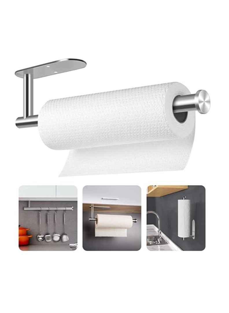 Under Cabinet Paper Towel Holder Wall Mount Self Adhesive The Counter Tower Stainless Steel Tissue Roll for Kitchen Organization Bathroom Farmhouse Countertop - Image 1