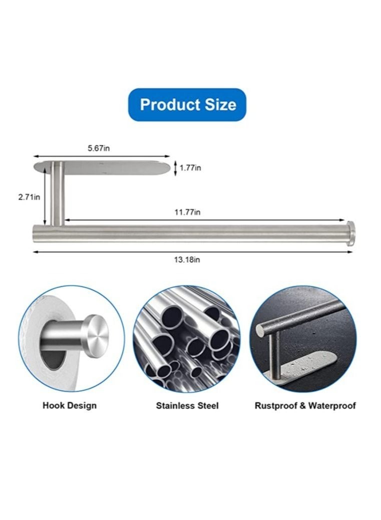 Under Cabinet Paper Towel Holder Wall Mount Self Adhesive The Counter Tower Stainless Steel Tissue Roll for Kitchen Organization Bathroom Farmhouse Countertop - Image 3