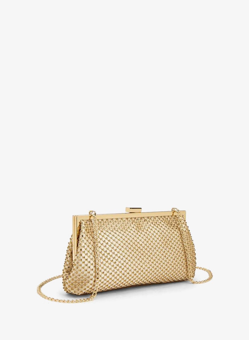 Flora Bella By Shoexpress Clutch With Diamond Mesh Design - Image 3