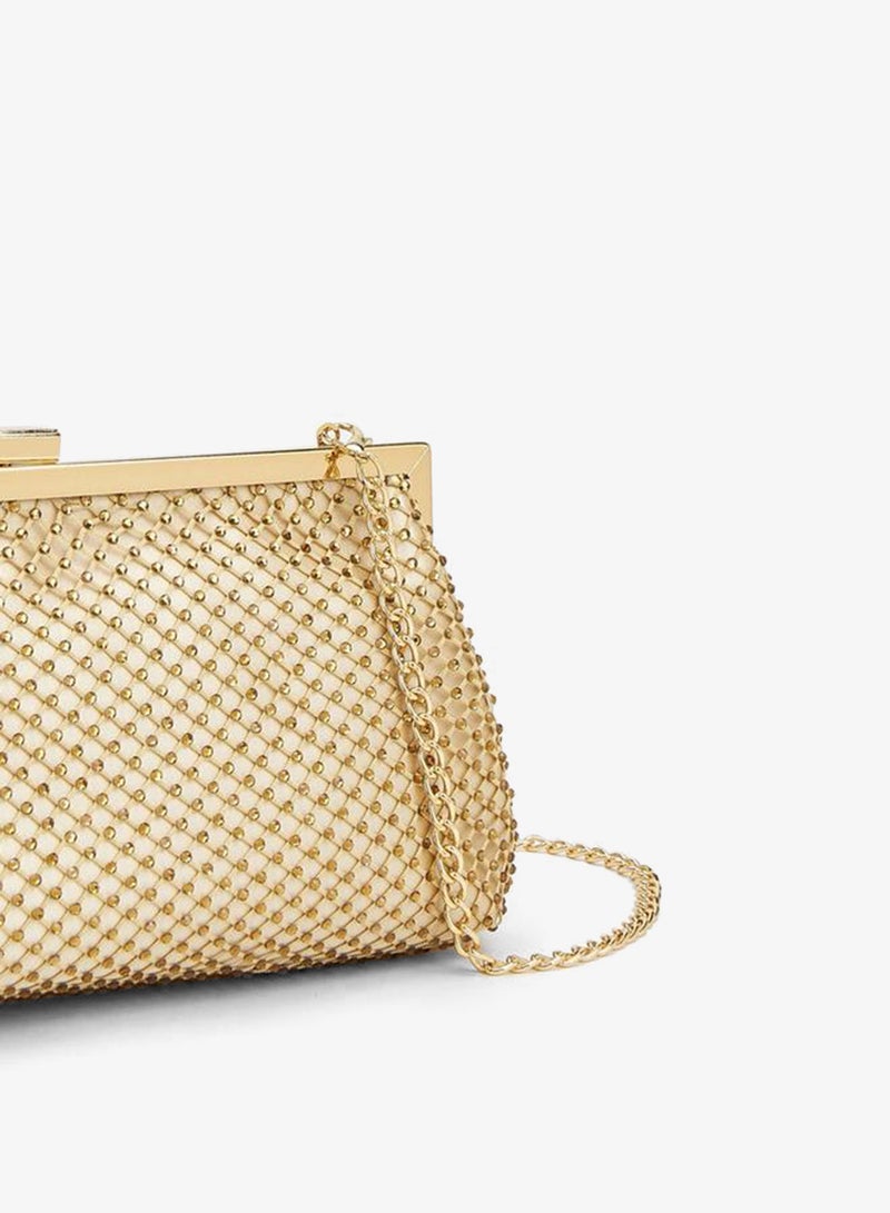 Flora Bella By Shoexpress Clutch With Diamond Mesh Design - Image 4