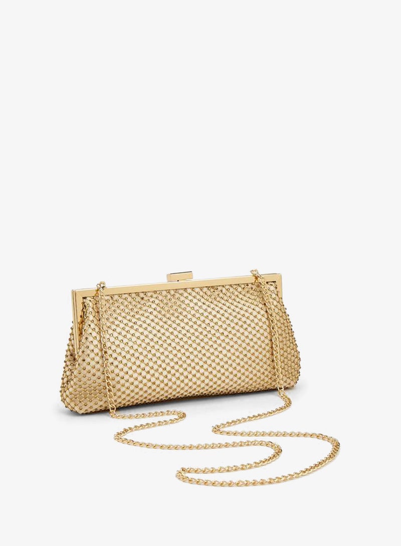 Flora Bella By Shoexpress Clutch With Diamond Mesh Design - Image 5