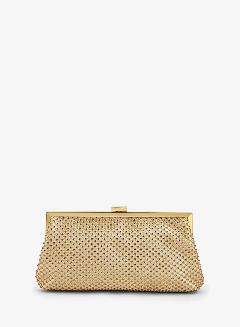 Flora Bella By Shoexpress Clutch With Diamond Mesh Design - Image 1