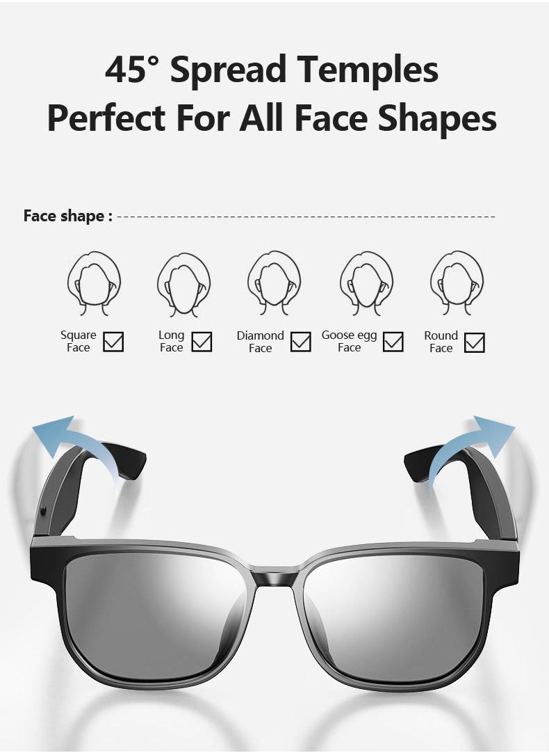 Generic Sunglasses Anti-Blue Light Bluetooth Headset AI Audio Smart Glasses  - Image 4